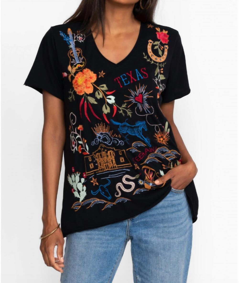 NEW JOHNNY WAS texas everyday tee in black